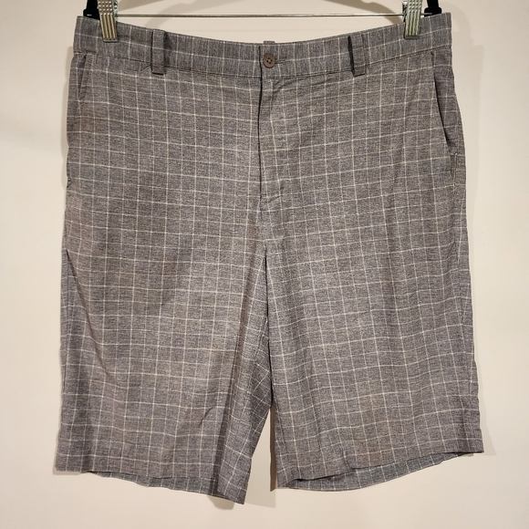 Nike Dri-Fit Fairway Grey WIndow Pane Plaid Golf Shorts Lightweight Outdoor 34 - Picture 2 of 12